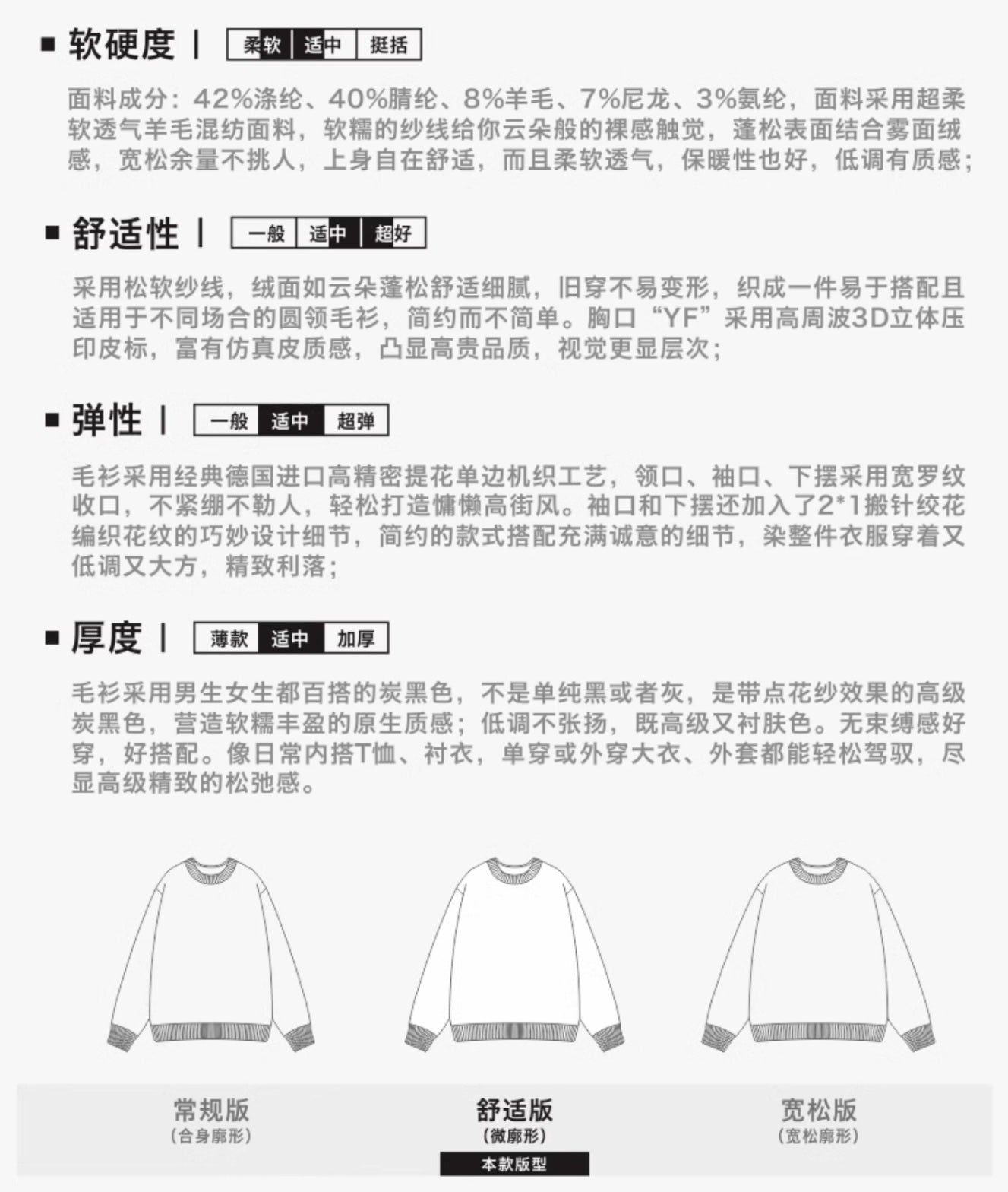 【喜瑞斯】chenyifaer 毛衣男女百搭中性亲肤
